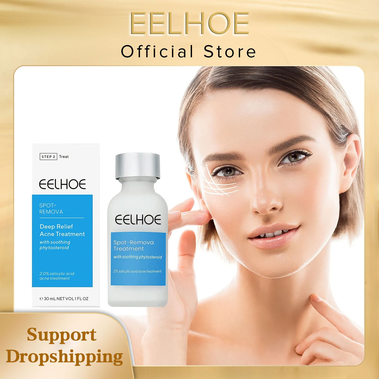 Salicylic Acid Blackhead Remover - EELHOE โลชั่นรักษาสิว Salicylic Acid Essence Liquid