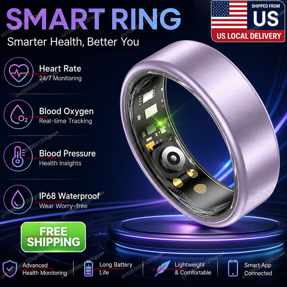 Health Monitors - แหวนอัจฉริยะ วัดอัตราการเต้นของหัวใจ ออกซิเจนในเลือด ติดตามการนอนหลับ กันน้ำระดับ IP68