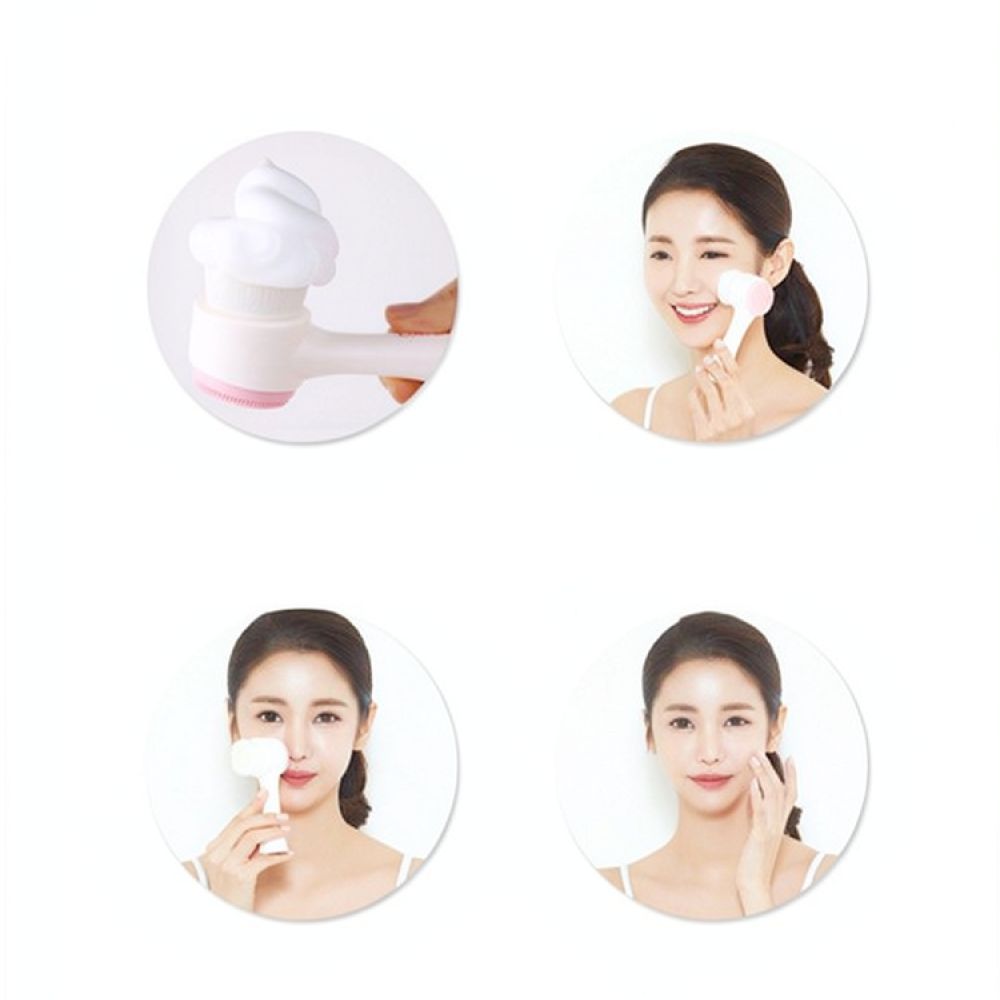 Silicone Face Scrubber Electric - แปรงทำความสะอาดผิวหน้าซิลิโคน แบบใช้มือ แปรงขัดสองด้าน ขนแปรงนุ่ม ช่วยผลัดเซลล์ผิว ขัดหน้า