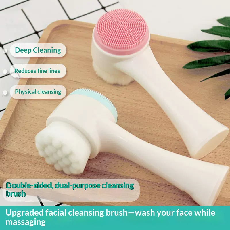แปรงล้างหน้าแบบใช้มือ สองด้าน  - Silicone Face Scrubber Electric บทวิจารณ์และราคา