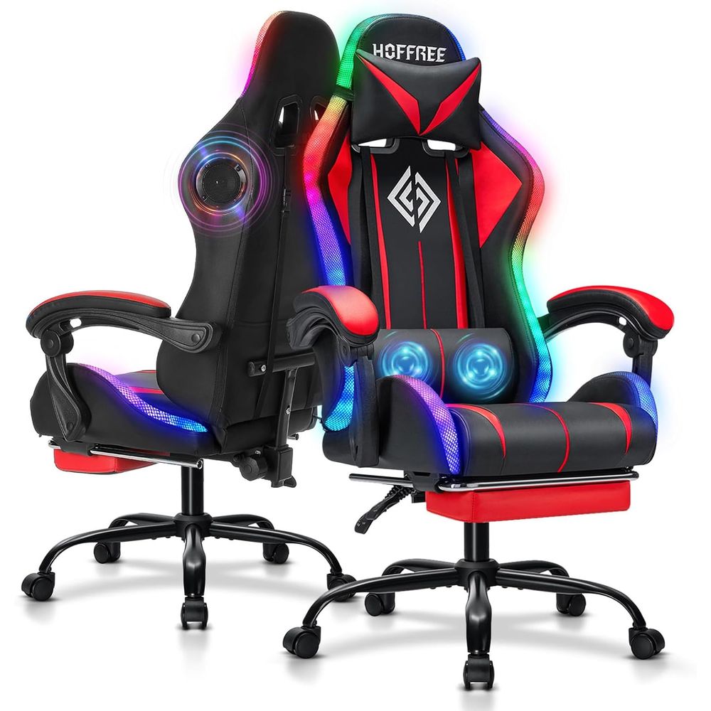 เก้าอี้เกมมิ่ง RGB พร้อมลำโพงบ - Massage บทวิจารณ์และราคา