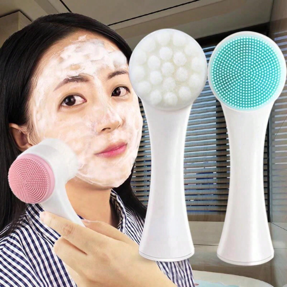 แปรงล้างหน้าซิลิโคนสองด้าน ขจั - Silicone Face Scrubber Electric บทวิจารณ์และราคา