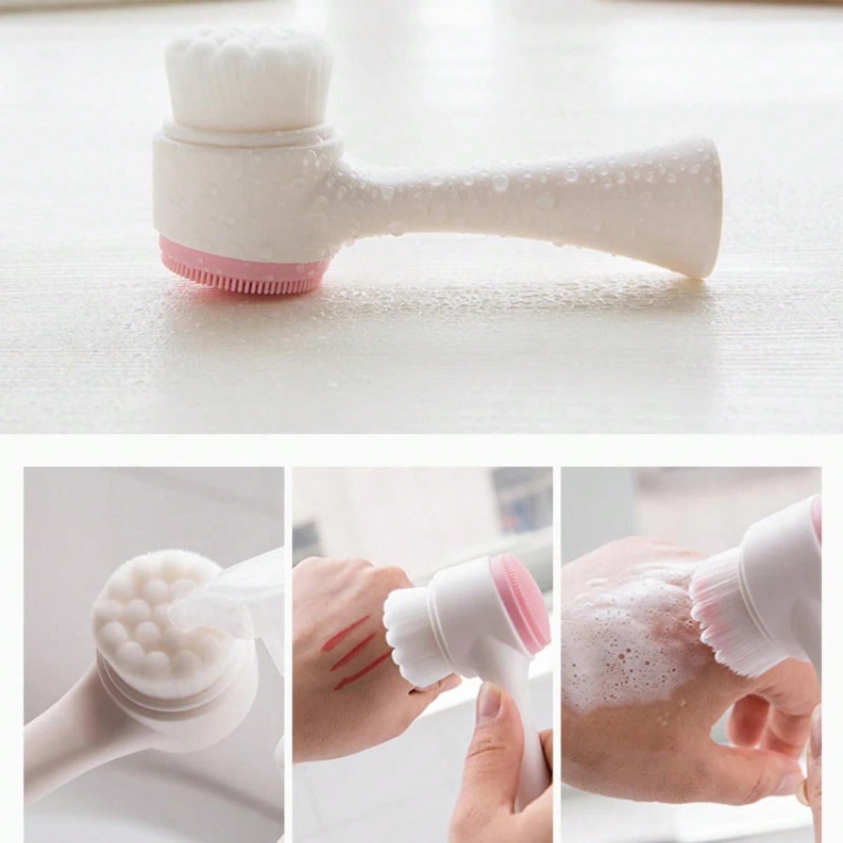 แปรงล้างหน้าซิลิโคนสองด้าน ขจั - Silicone Face Scrubber Electric บทวิจารณ์และราคา